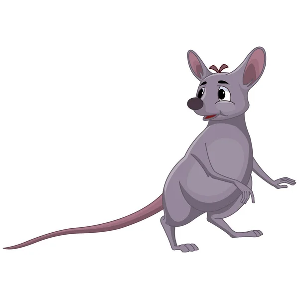 Rat Gris Image Vectorielle Bande Dessinée — Image vectorielle
