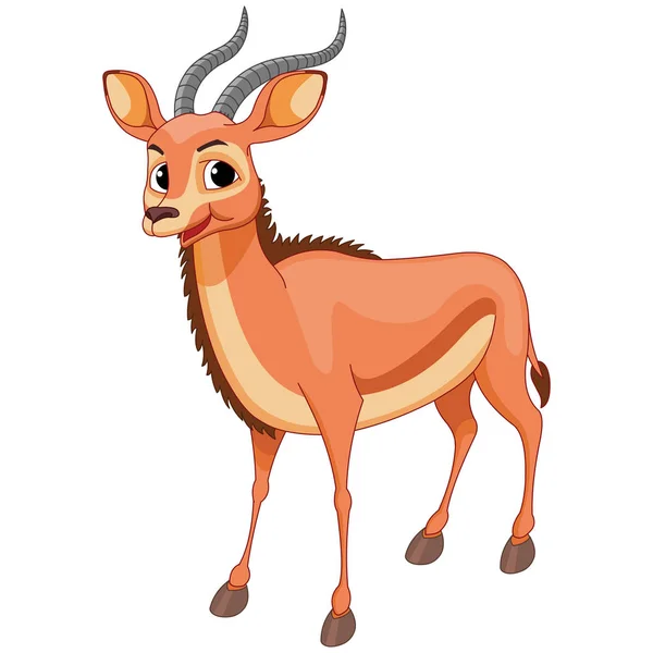 Glückliche Antilope Cartoon Vektorbild — Stockvektor