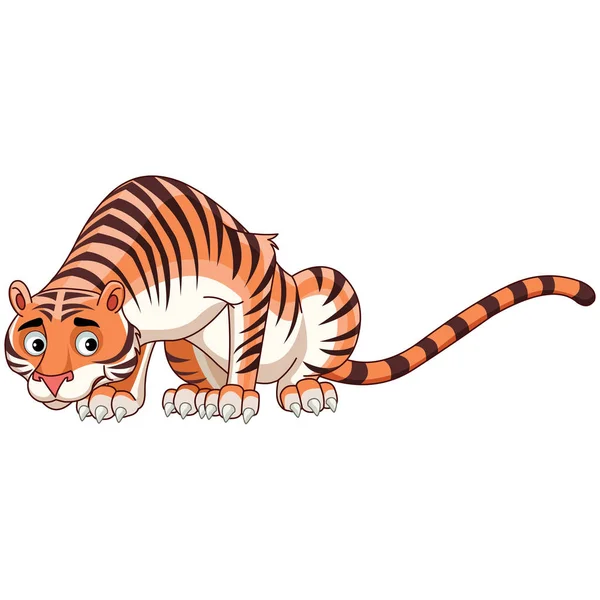 Korkak Kaplan - Çizgi film Vektör Resmi