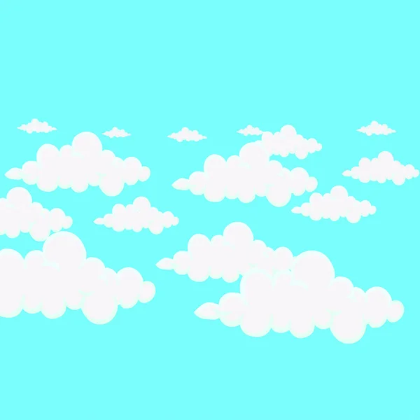 Fondo Cielo Con Nubes Imagen Vectorial Dibujos Animados — Vector de stock