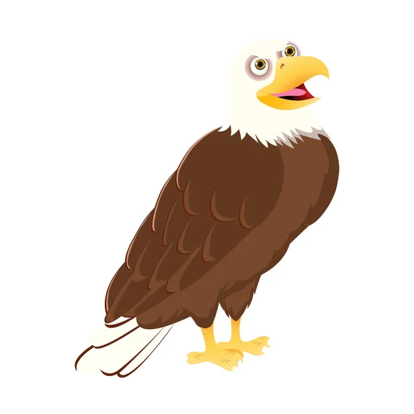 Águila Sonriente Imagen Vectorial Dibujos Animados — Vector de stock