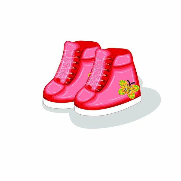 Рожеве Неформальне Взуття Мультфільм Векторне Зображення — стоковий вектор