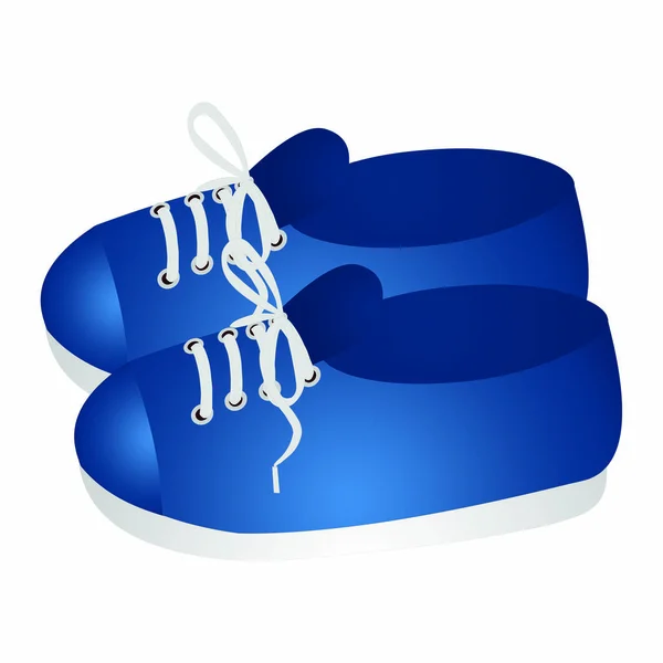 Blauwe Suede Schoenen Cartoon Vector Afbeelding — Stockvector