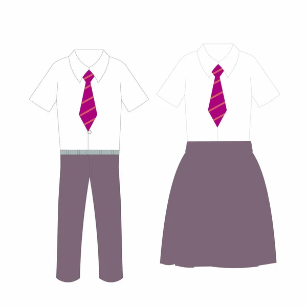 Brown School Uniform Tecknad Vektor Bild — Stock vektor