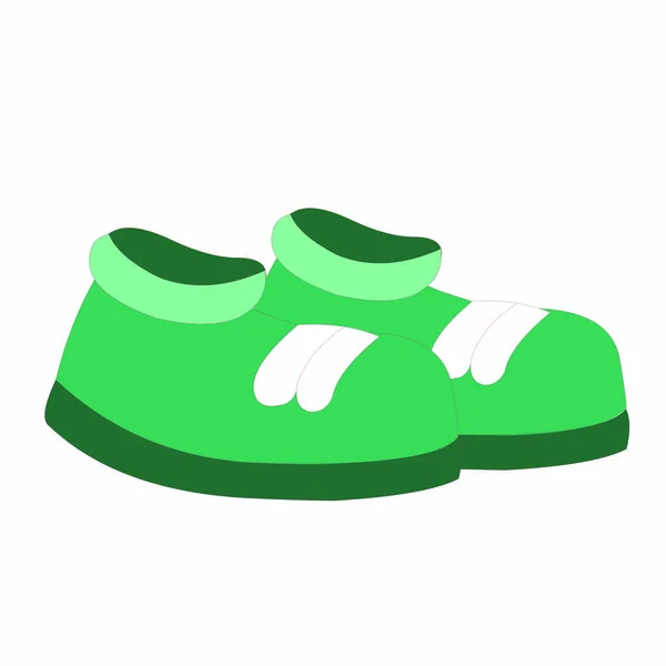 Donkere Cyaan Schoenen Cartoon Vector Afbeelding — Stockvector