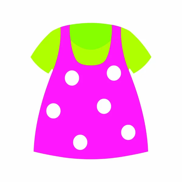 Vestido Niña Imagen Vectorial — Archivo Imágenes Vectoriales