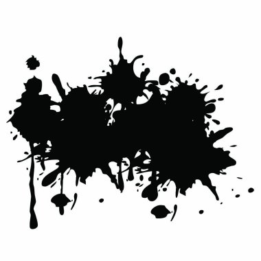 Siyah Renk Boyası Sıçraması - Çizgi Film Vektör ResmiComment