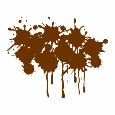 Kahverengi Renk Boyası Sıçrama Vektörü ResmiComment