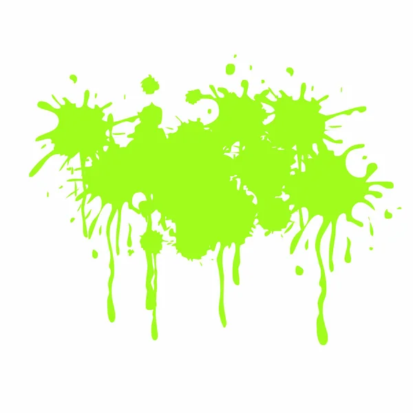 Lime Green Color Paint Splash Vector Image — стоковый вектор