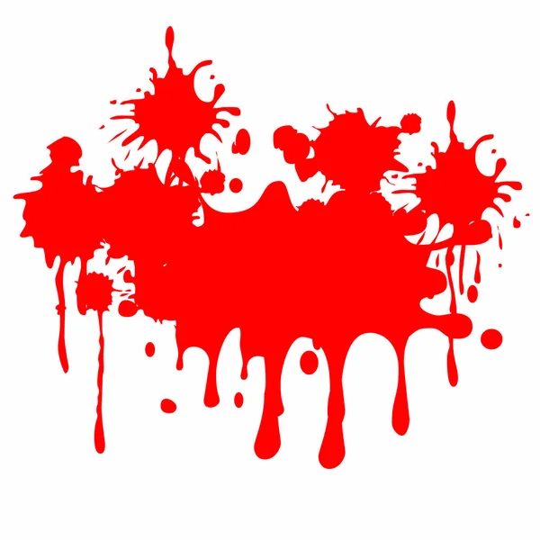 Red Color Paint Splash Cartoon Vector Image — ストックベクタ