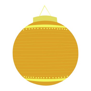 Parlayan Altın Kağıt Fener - Çizgi Film Vektör ResmiComment