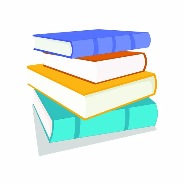 Rastgele Renkli Kitaplar Yığını - Çizgi Film Vektör Resmi