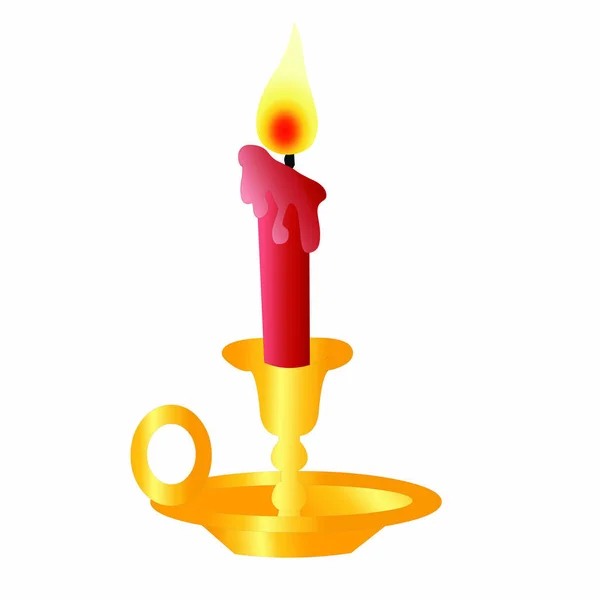 Спалення Раковини Candlestick Vector Image — стоковий вектор