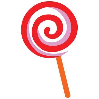 Kırmızı Yuvarlak Lolipop - Çizgi film Vektör ResmiComment