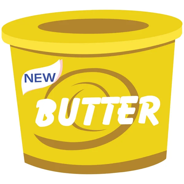 Frasco Manteiga Desenhos Animados Imagem Vetorial —  Vetores de Stock