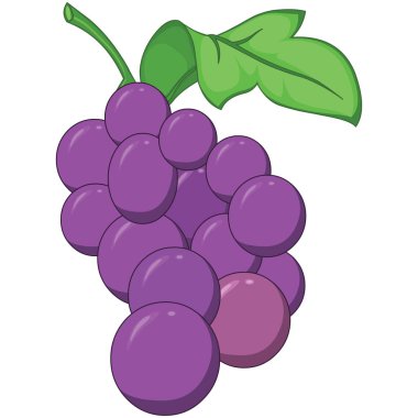 Mor Üzümler - Çizgi film Vektör ResmiStencils