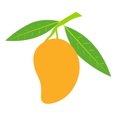 Olgun Mango - Çizgi film Vektör ResmiStencils