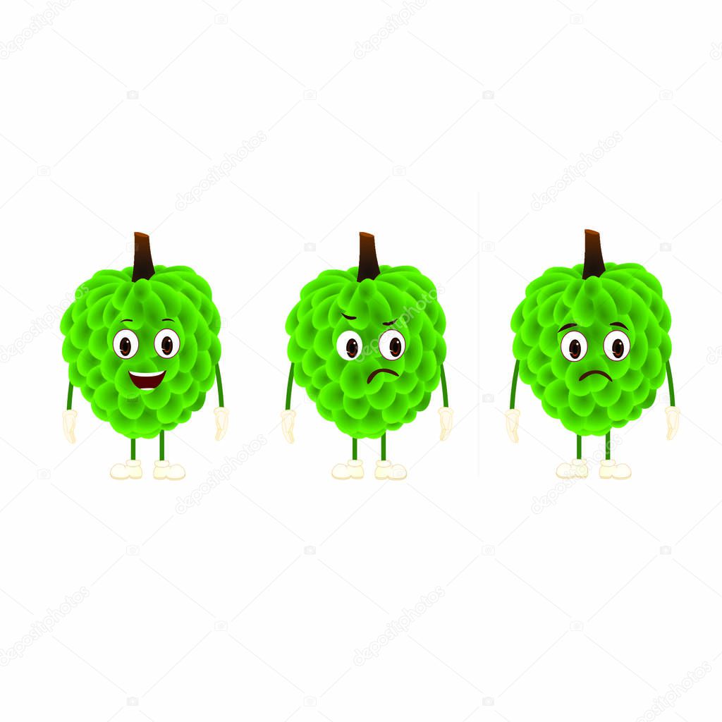Sugar Apple Or Custard Apples Cartoon Vector Image Premium Vector In Adobe Illustrator Ai Ai Format Encapsulated Postscript Eps Eps Format