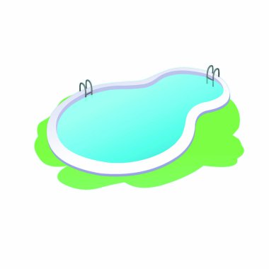 Park Yüzme Havuzu - Çizgi film Vektör ResmiComment