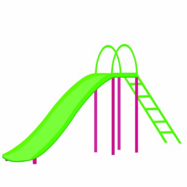 Yeşil Slayt - Çizgi film Vektör Resmi