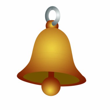 Asılı Altın Zil - Vektör Resmi