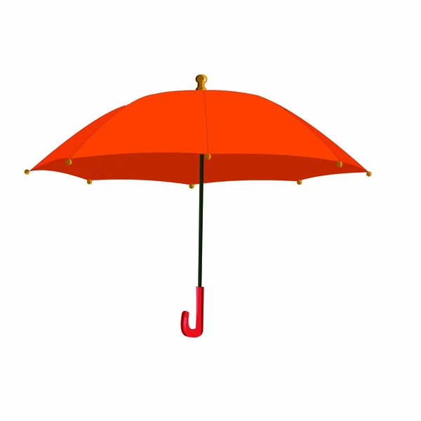 Turuncu Şemsiye - Çizgi film Vektör ResmiStencils