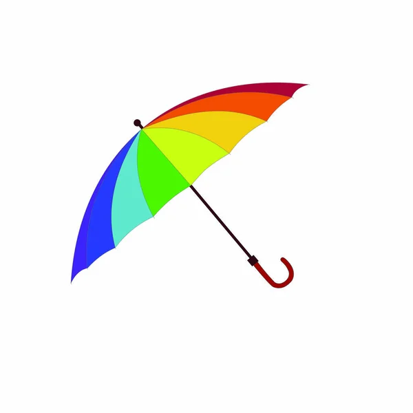 Big Rainbow Umbrella Vector Image — Stock Vector