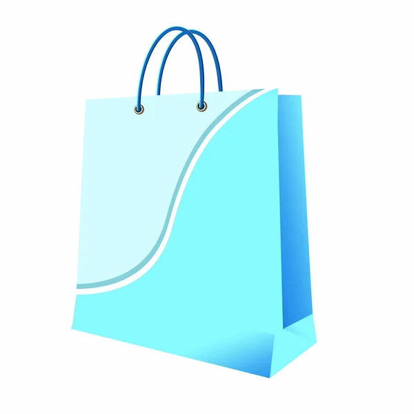 Saco Papel Compras Cartoon Vector Image —  Vetores de Stock