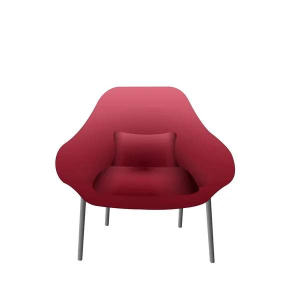 Fancy Red Chair Cartoon Vector Afbeelding — Stockvector
