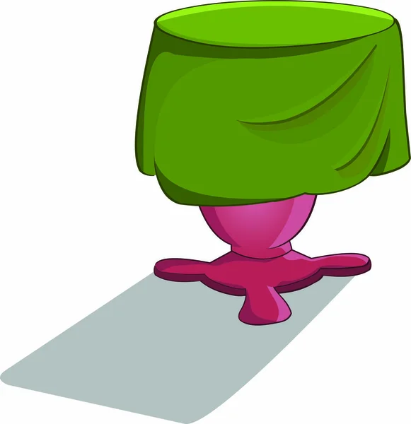 Teaasztal Ruhával Cartoon Vector Image — Stock Vector