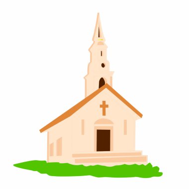 Ev ve Kule - Çizgi film Vektör ResmiStencils