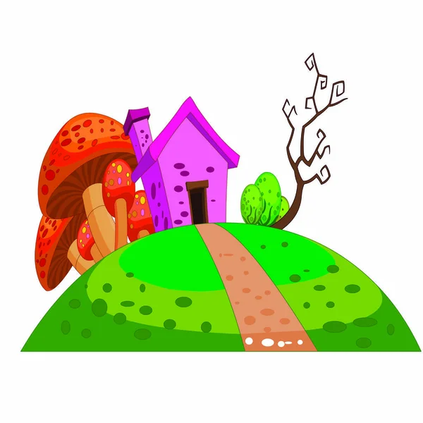 Casa Dreamland Imagen Vectorial Dibujos Animados — Vector de stock