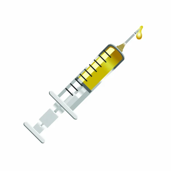 Syringe Medical Object Imagem Vetor Dos Desenhos Animados — Vetor de Stock