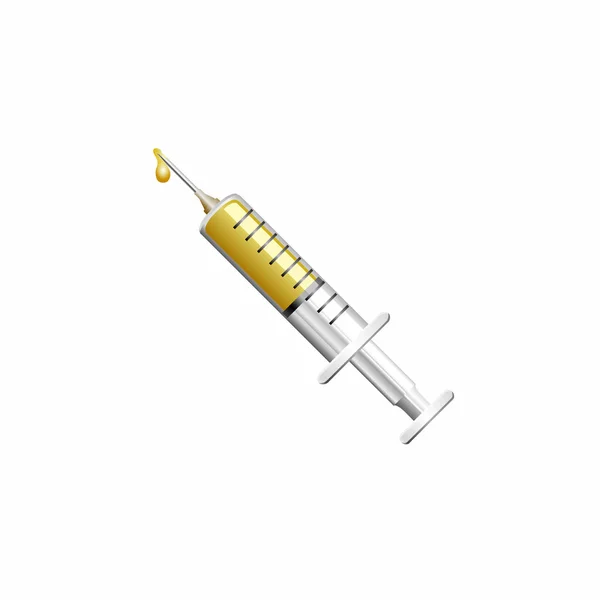 Medical Syringe Needle Cartoon Vector Image — Stock Vector