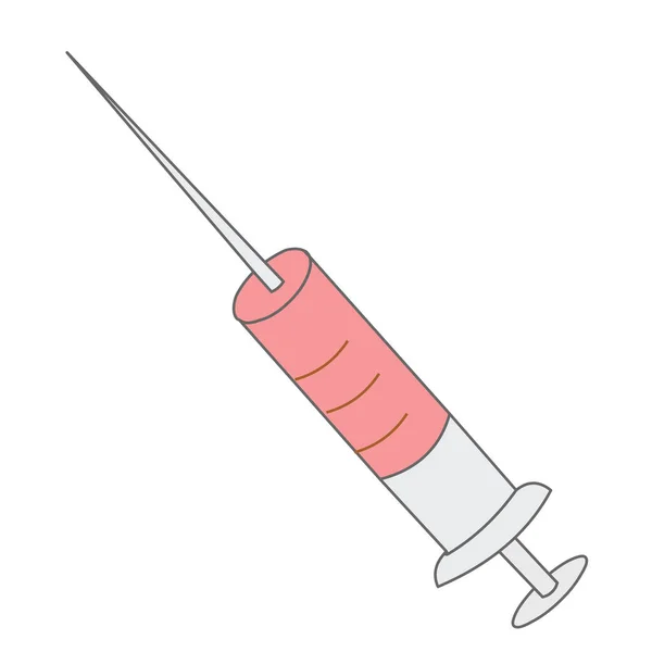 Syringe Medicine Cartoon Vector Image — Stock Vector