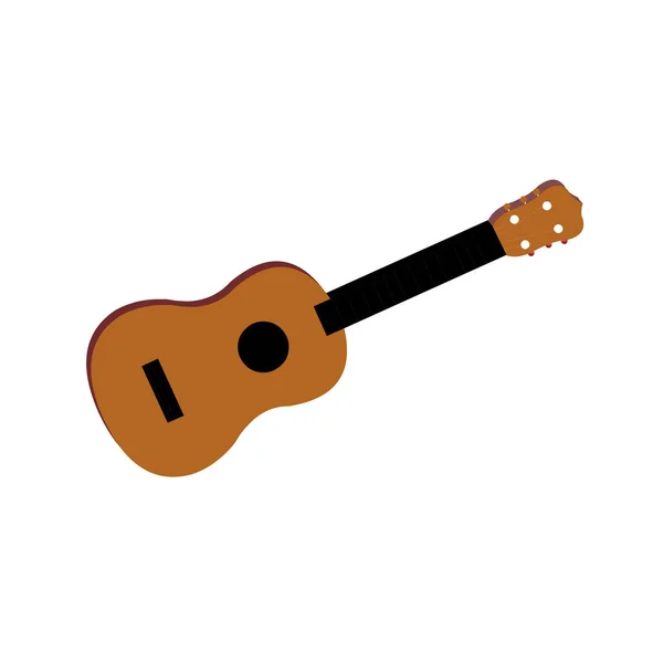 Gitaar Muziekinstrument Cartoon Vector Afbeelding — Stockvector