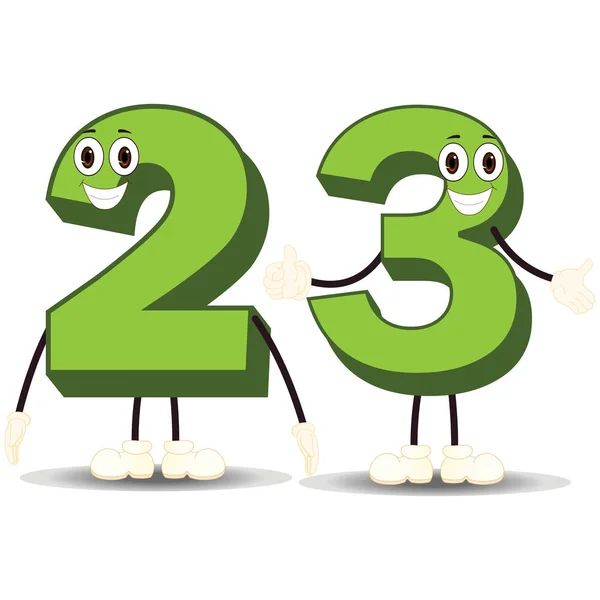 Set Of Funny Characters From Numbers U2014 Stock Vector