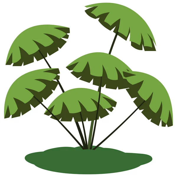 Rośliny Kształcie Grzybów Cartoon Vector Image — Wektor stockowy
