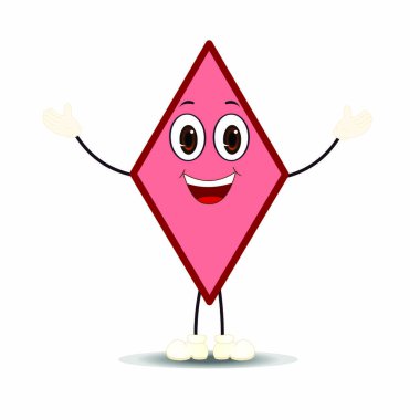 İfadeli Elmas - Çizgi film Vektör ResmiStencils