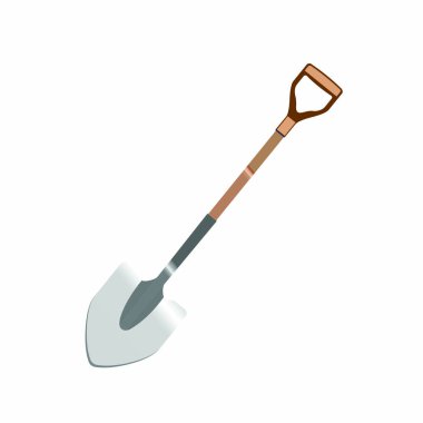 Bahçe Küreği - Çizgi film Vektör ResmiStencils