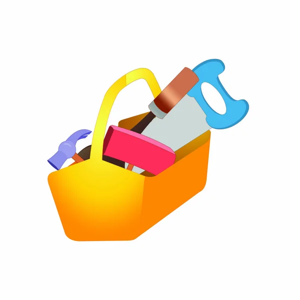 Colorful Fancy Carpenters Tool Kit Cartoon Vector Image — Stock Vector