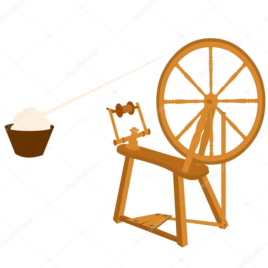 Spinning Wheel - Cartoon Vector Image