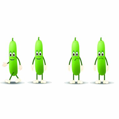 İfadeli şişe kabağı - Çizgi film Vektör ResmiComment