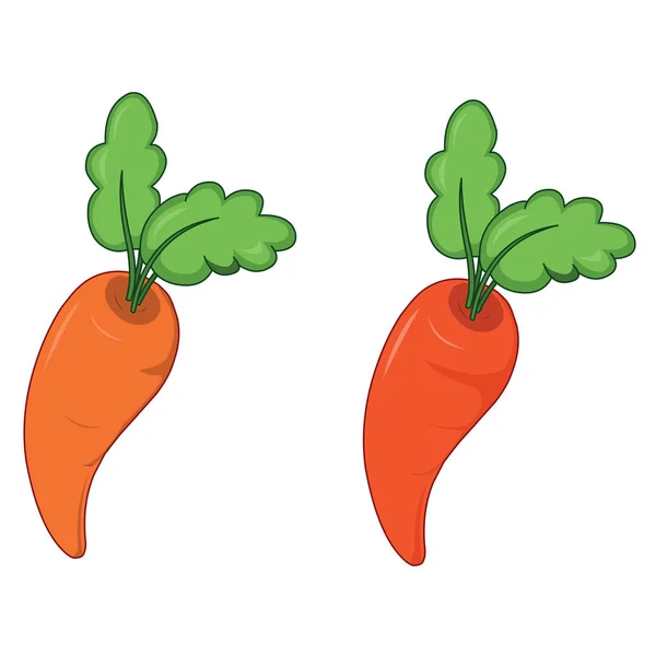 Carrots Leaves Cartoon Vector Image — Stock Vector