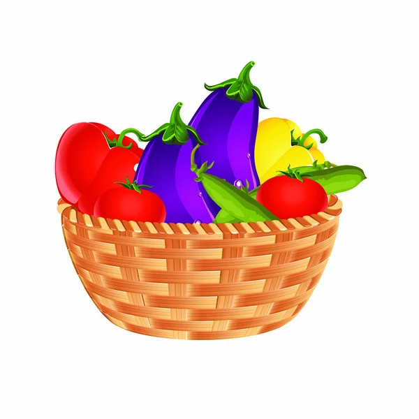 Çeşitli Sebze Sepeti - Çizgi film Vektör ResmiComment