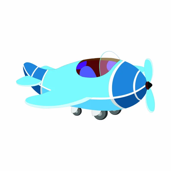 Blue Aeroplane Cartoon Vector Image — стоковый вектор