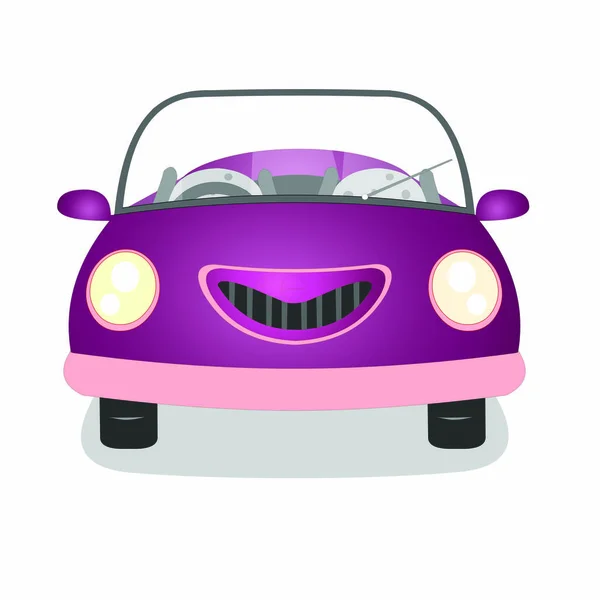 Convertible Car Cartoon Vector Image — Stock Vector