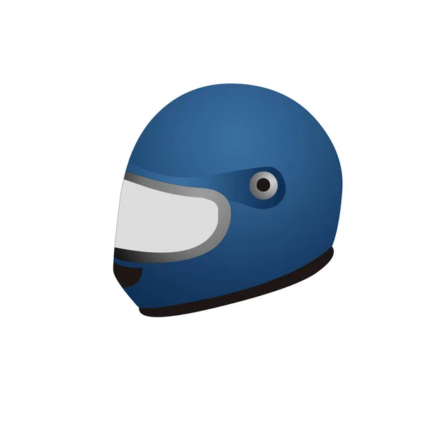 Blue Helmet Cartoon Vector Image — стоковый вектор