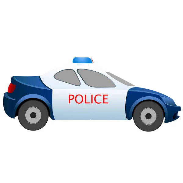 Policejní Auto Cartoon Vector Image — Stockový vektor