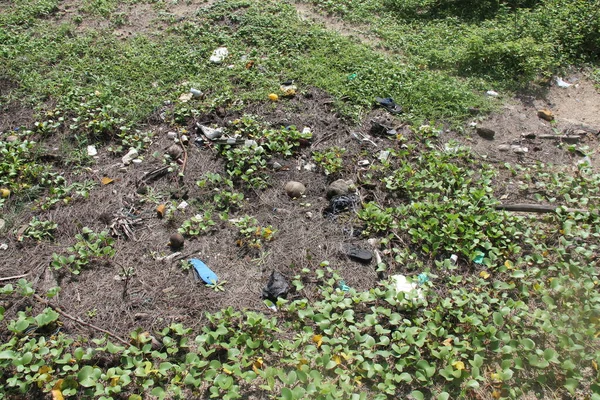 Basura Plástico Playa — Foto de Stock